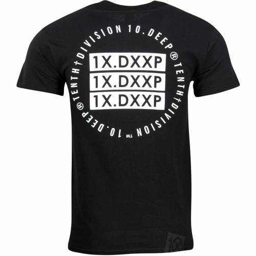 ディープ ロゴ Tシャツ 黒色 ブラック メンズ 【 10 DEEP 10 DEEP TRIPLE STACK LOGO TEE (BLACK) / BLACK 】 メンズファッション トップス カットソー
