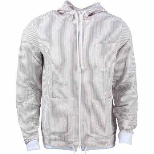 クロット フード付 赤 レッド 白色 ホワイト 青色 ブルー メンズ 【 CLOT MEN HOODED ZIP UP SHIRT (WHITE / RED BLUE) WHITE RED BLUE 】 メンズファッション トップス カジュアルシャツ
