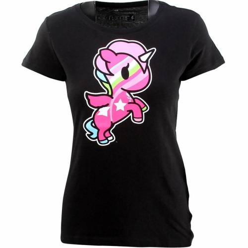 トキドキ レディース スウッシュ スウォッシュ Tシャツ 黒色 ブラック 【 TOKIDOKI WOMENS SWOOSH TEE (BLACK) / BLACK 】 レディースファッション トップス カットソー｜スニケス