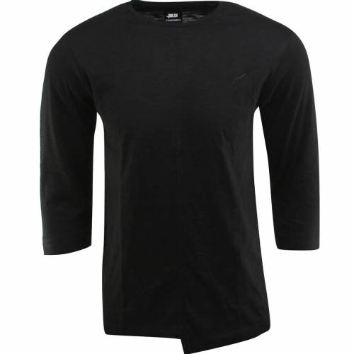 パブリッシュ ジャージー スリーブ クルー Tシャツ 黒色 ブラック メンズ 【 PUBLISH SANDERS SLUB JERSEY 3/4 SLEEVE CREW NECK TEE (BLACK) / BLACK 】 メンズファッション トップス カットソー