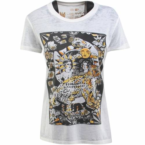 ルーカ プルオーバー ビンテージ ヴィンテージ 白いこと 白いこと レディース 【 RVCA WOMEN CHEETAH COVER TEE (WHITE / VINTAGE WHITE) WHITE  VINTAGE WHITE 】 レディース流行り物 トップス カットソー