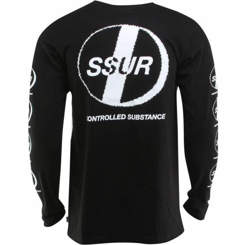 サー スリーブ Tシャツ 黒色 ブラック 長袖 メンズ 【 SSUR SUBSTANCE LONG SLEEVE TEE (BLACK) / BLACK 】 メンズファッション トップス カットソー