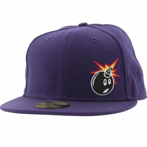 キャップ ハット キャップ エラ 帽子 紫 紫 Fitted ニューエラ キャップ キャップ ファッション カジュアル ファッションブランド パープル メンズ Purple The Hundreds Trouble Fitted Cap スニケス