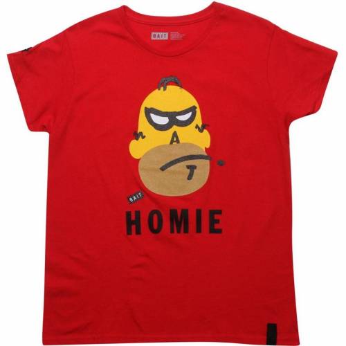 【★百貨店SALE★6/11真夜中2時迄】ベイト レディース ティーシャツ 赤 赤いこと 【 BAIT WOMENS HOMIE TEE (RED) / RED 】 レディース流行り物 トップス カットソー