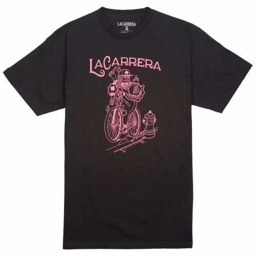 ロサンゼルス Tシャツ 黒色 ブラック ピンク メンズ 【 LA CARRERA MEN GOD SAVE THE KING TEE (BLACK / PINK) BLACK PINK 】 メンズファッション トップス カットソー