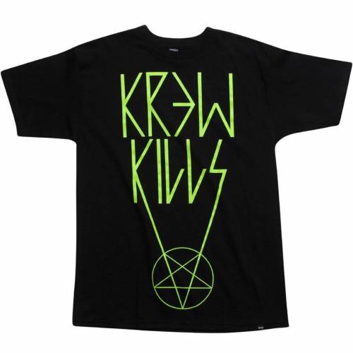 クルー Tシャツ 黒色 ブラック メンズ 【 KR3W KILLS TEE (BLACK) / BLACK 】 メンズファッション トップス カットソー