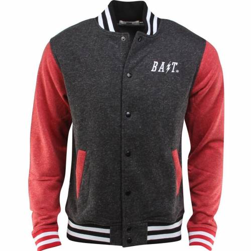 ベイト ベースボール ジャケット 黒色 ブラック 赤 レッド メンズ 【 BAIT BASEBALL JACKET (BLACK / RED) BLACK RED 】 メンズファッション コート