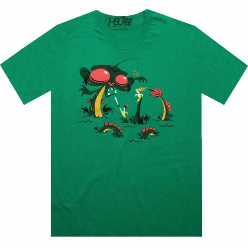 【★百貨店SALE★6/11夜夜中2時迄】エテ公 プルオーバー 緑 緑であること メンズ 【 MARTIN HSU SEA MONKEY TEE (KELLY GREEN) / KELLY GREEN 】 メンズ流行り物 トップス カットソー