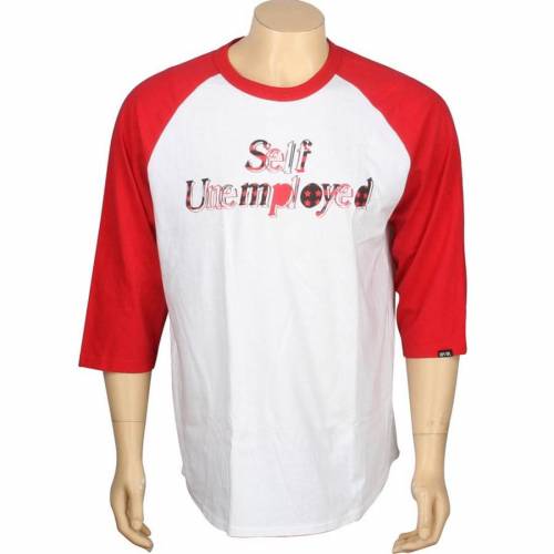 ラグラン 赤 赤いこと メンズ 【 TRIUMVIR SELF UNEMPLOYED RAGLAN (RED) / RED 】 メンズ流行り物 トップス プルオーバー カットソー