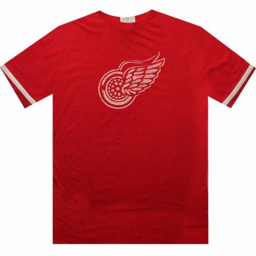 赤 赤いこと 上衣 自動車の街 ティーシャツ レッドウィングス メンズ 【 RED JACKET DETROIT WINGS REMOTE CONTROL TEE (RED) / 】 メンズ流行り物 厚地の外套 メンズファッション-コート・ジャケット