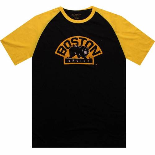 ライト ボストン ブルーインズ Tシャツ 黒色 ブラック ゴールド メンズ 【 WRIGHT AND DITSON BOSTON BRUINS PARATROOPER TEE (BLACK / GOLD) BLACK GOLD 】 メンズファッション トップス カットソー