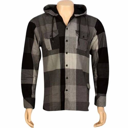ジャスリブ ウーブン スリーブ 灰色 グレー 黒色 ブラック 長袖 メンズ 【 JSLV HOODLUM WOVEN LONG SLEEVE SHIRT (GREY / BLACK) GREY BLACK 】 メンズファッション トップス カジュアルシャツ｜スニケス