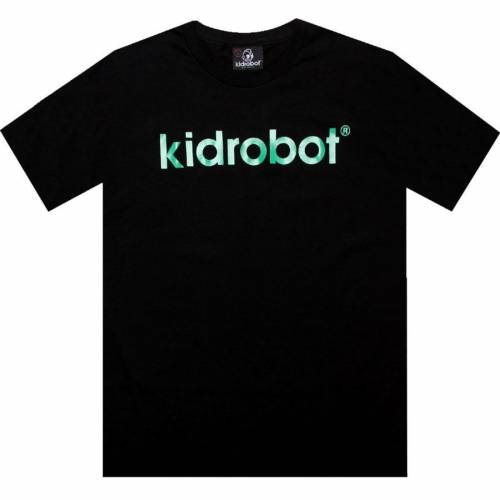 キッドロボット ソリッド ロゴ Tシャツ 黒色 ブラック 緑 グリーン メンズ 【 KIDROBOT SOLID LOGO TEE (BLACK / GREEN) BLACK GREEN 】 メンズファッション トップス カットソー