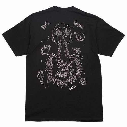 ベイト Tシャツ 黒色 ブラック メンズ 【 BAIT X RICK AND MORTY MEN BARF TEE (BLACK) / BLACK 】 メンズファッション トップス カットソー