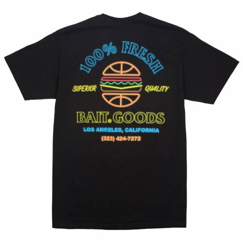 ベイト Tシャツ 黒色 ブラック メンズ 【 BAIT MEN GOODS BURGER TEE (BLACK) / BLACK 】 メンズファッション トップス カットソー