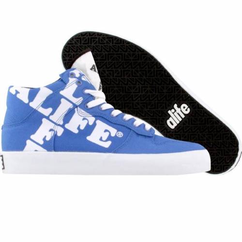 エーライフ ハイ 青色 ブルー スニーカー メンズ 【 ALIFE MEN EVERYBODY HIGH CROSS - CANVAS (BLUE) / BLUE 】｜スニケス