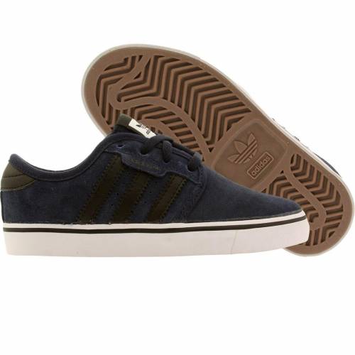 アディダス スケート コア 黒色 ブラック 紺色 ネイビー 白色 ホワイト ジュニア キッズ 【 ADIDAS SKATE LITTLE KIDS SEELEY J (NAVY / CORE BLACK RUNNING WHITE) NAVY  CORE BLACK  RUNNING WHITE 】 ベビー マタニティ