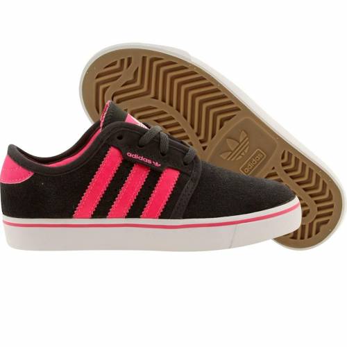 アディダス スケート 灰色 グレー グレイ ジュニア キッズ 【 ADIDAS SKATE LITTLE KIDS SEELEY J (GRAY / DGSOGR SOPINK FTWWHT) GRAY  DGSOGR  SOPINK  FTWWHT 】 ベビー マタニティ スニーカー