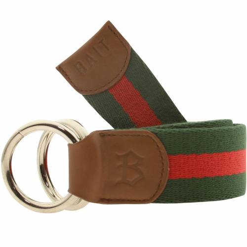 ベイト ベルト 緑 グリーン 赤 レッド メンズ 【 BAIT O-RING BELT (GREEN / RED) GREEN RED 】 バッグ サスペンダー メンズベルト｜スニケス
