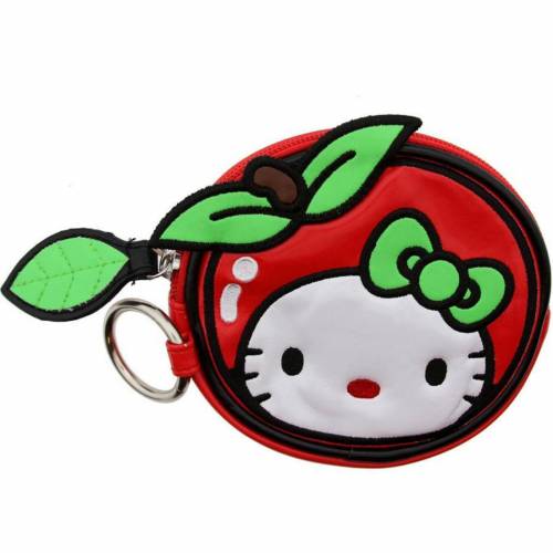 コイン バッグ 緑 グリーン 赤 レッド 白色 ホワイト ハローキティー メンズ 【 HELLO KITTY APPLE FACE COIN BAG (RED / GREEN WHITE) RED GREEN WHITE 】 メンズバッグ｜スニケス