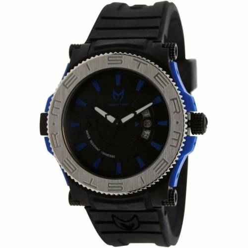 マイスター プロディジー ウォッチ 時計 銀色 シルバー 青色 ブルー ラバー 黒色 ブラック メンズ 【 MEISTER PRODIGY WATCH (BLACK / SILVER BLUE RUBBER BAND) BLACK SILVER BLUE RUBBER BAND 】 腕時計 メンズ腕時