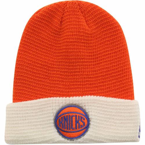 アディダス ニックス チーム ニット ビーニー キャップ 帽子 橙 オレンジ 白色 ホワイト ニューヨーク メンズ 【 ADIDAS NBA NEW YORK KNICKS TEAM CUFFED KNIT BEANIE (ORANGE / WHITE) ORANGE WHITE 】 バッグ メン