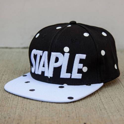 ステープル スナップバック バッグ キャップ キャップ 帽子 黒色 ブラック メンズ 【 STAPLE DOT SNAPBACK CAP (BLACK) / BLACK 】 メンズキャップ 帽子