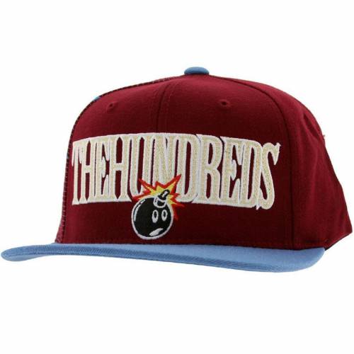 スナップバック バッグ キャップ キャップ 帽子 ワイン色 バーガンディー メンズ 【 THE HUNDREDS DRAFT SNAPBACK CAP (BURGUNDY) / BURGUNDY 】 メンズキャップ 帽子｜スニケス
