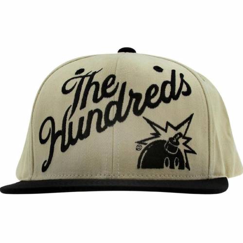 スナップバック バッグ キャップ キャップ 帽子 ナチュラル 黒色 ブラック メンズ 【 THE HUNDREDS SLANT SNAPBACK CAP (NATURAL / BLACK) NATURAL BLACK 】 メンズキャップ 帽子