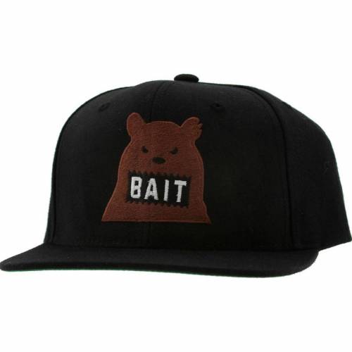 ベイト スナップバック バッグ キャップ キャップ 帽子 黒色 ブラック 茶色 ブラウン メンズ 【 BAIT BEAR SNAPBACK CAP (BLACK / BROWN) BLACK BROWN 】 メンズキャップ 帽子