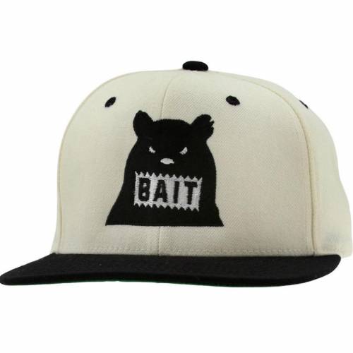 ベイト スナップバック バッグ キャップ キャップ 帽子 黒色 ブラック ナチュラル メンズ 【 BAIT BEAR SNAPBACK CAP (NATURAL / BLACK BLACK) NATURAL BLACK BLACK 】 メンズキャップ 帽子｜スニケス