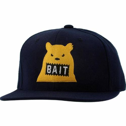 ベイト スナップバック バッグ キャップ キャップ 帽子 紺色 ネイビー 黄色 イエロー メンズ 【 BAIT BEAR SNAPBACK CAP (NAVY / YELLOW) NAVY YELLOW 】 メンズキャップ 帽子|スニケス