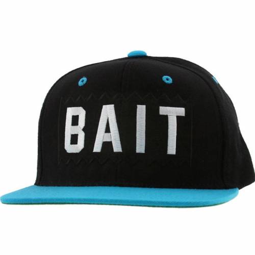 ベイト ボックス ロゴ スナップバック バッグ キャップ キャップ 帽子 黒色 ブラック 白色 ホワイト メンズ 【 BAIT BOX LOGO SNAPBACK CAP (BLACK / TEAL WHITE) BLACK TEAL WHITE 】 メンズキャップ 帽子｜スニケス