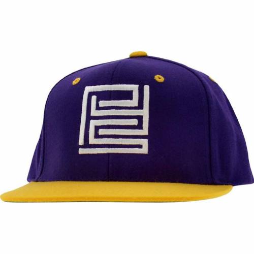 ロゴ スナップバック バッグ キャップ キャップ 帽子 白色 ホワイト 紫 パープル ゴールド メンズ 【 PYS BLOCK LOGO SNAPBACK CAPS - WHITE (PURPLE / GOLD) PURPLE GOLD 】 メンズキャップ 帽子