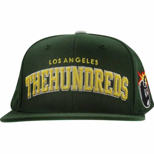 スナップバック バッグ キャップ キャップ 帽子 緑 グリーン メンズ 【 THE HUNDREDS PLAYER SNAPBACK CAP (GREEN) / GREEN 】 メンズキャップ 帽子|スニケス