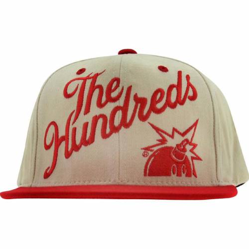 スナップバック バッグ キャップ キャップ 帽子 ナチュラル 赤 レッド メンズ 【 THE HUNDREDS SLANT SNAPBACK CAP (NATURAL / RED) NATURAL RED 】 メンズキャップ 帽子｜スニケス