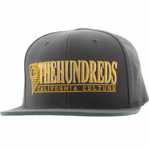 スナップバック バッグ キャップ キャップ 帽子 チャコール メンズ 【 THE HUNDREDS RAIDURRS SNAPBACK CAP (CHARCOAL) / CHARCOAL 】 メンズキャップ 帽子