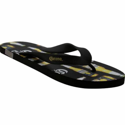 黒色 ブラック メンズ 【 CORONA BOTTLE PRINT SANDAL (BLACK) / BLACK 】 サンダル