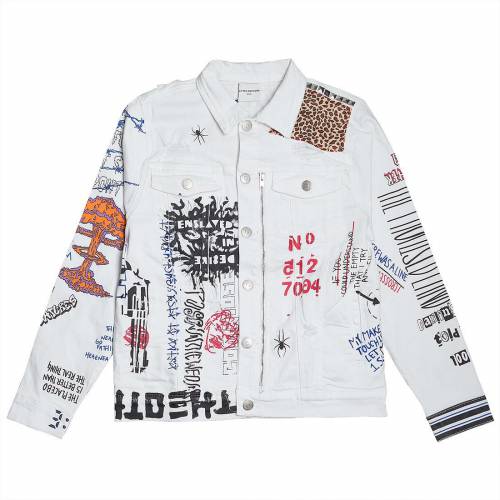上衣 白いこと 白いこと リフティドアンカーズ メンズ 【 LIFTED ANCHORS MEN HENDRIX JACKET (WHITE) / WHITE 】 メンズ流行り物 厚地の外套