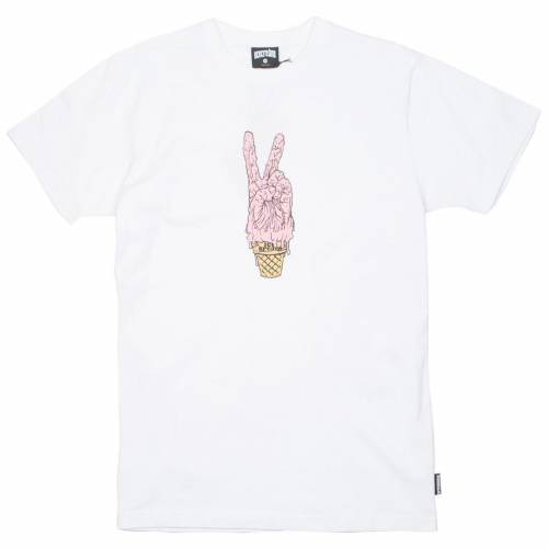 【★百貨店SALE★6/11真夜中2時迄】皮膚軟化剤 ティーシャツ 白いこと 白いこと クリーム メンズ 【 ICE CREAM MEN CUP TEE (WHITE) / WHITE 】 メンズ流行り物 トップス カットソー