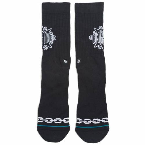 ファッション カジュアル 靴下 靴下 ソックス メンズ ファッションブランド 黒色 ブラック X メンズ スタンス Stance X Gangstarr Men Socks Black