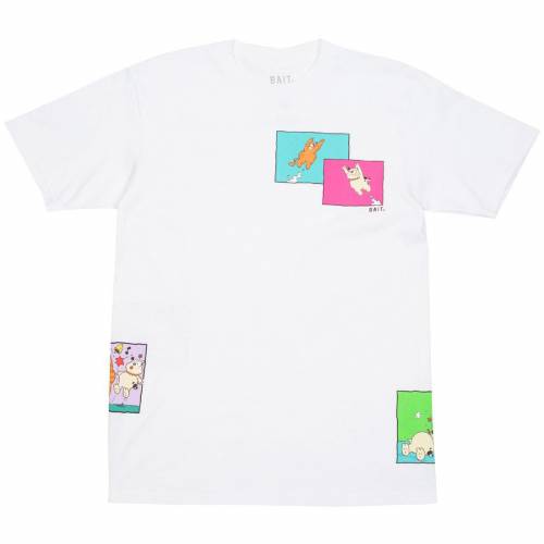 ベイト Tシャツ 白色 ホワイト メンズ 【 BAIT X HEATHCLIFF MEN COMIC STRIP TEE (WHITE) / WHITE 】 メンズファッション トップス カットソー