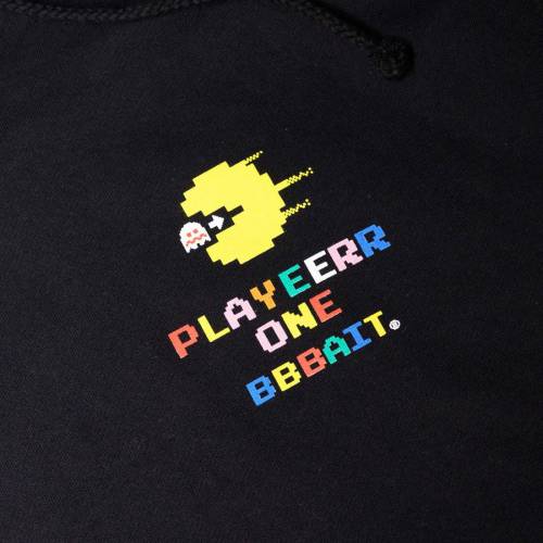 ベイト パックマン フーディー パーカー 黒色 ブラック メンズ Bait X Pacman Men Glitch Hoody Black Liceochiloe Cl
