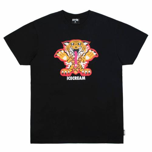 【★百貨店SALE★6/11真夜中2時迄】皮膚軟化剤 ティーシャツ 黒いこと 黒いこと クリーム メンズ 【 ICE CREAM MEN GRRR TEE (BLACK) / BLACK 】 メンズ流行り物 トップス カットソー