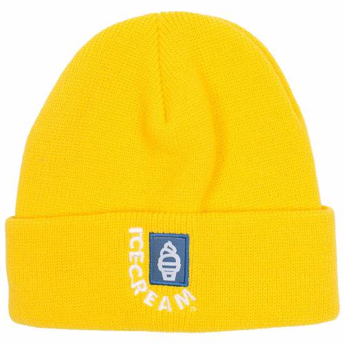 クリーム ニット ビーニー キャップ 帽子 黄色 イエロー アイスクリーム メンズ 【 ICE CREAM HEADER KNIT BEANIE (YELLOW) / YELLOW 】 バッグ メンズキャップ 帽子 ニット帽|スニケス