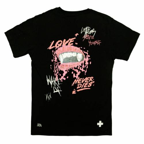 Tシャツ 黒色 ブラック リフティドアンカーズ メンズ 【 LIFTED ANCHORS MEN LOVE DIES TEE (BLACK) / BLACK 】 メンズファッション トップス カットソー