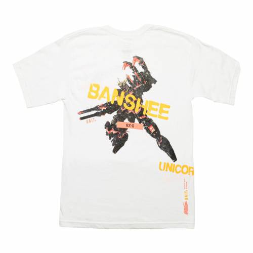 ベイト ユニバース バンシー Tシャツ 白色 ホワイト メンズ 【 BAIT X GUNDAM UNIVERSE MEN BANSHEE TEE (WHITE) / WHITE 】 メンズファッション トップス カットソー｜スニケス