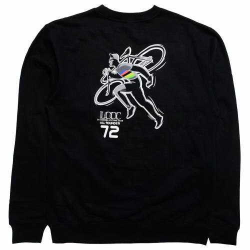 天使の都市 野球クラブ 調教師 黒いこと 黒いこと メンズ 【 天使の都市 CARRERA CYCLING CLUB MEN THE MONSTER CREWNECK SWEATER (BLACK) / BLACK 】 メンズ流行り物 トップス 編み物 スウェーター
