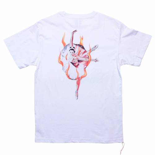 バレリーナ グラフィック Tシャツ 白色 ホワイト リフティドアンカーズ メンズ 【 LIFTED ANCHORS MEN BALLERINA GRAPHIC TEE (WHITE) / WHITE 】 メンズファッション トップス カットソー｜スニケス