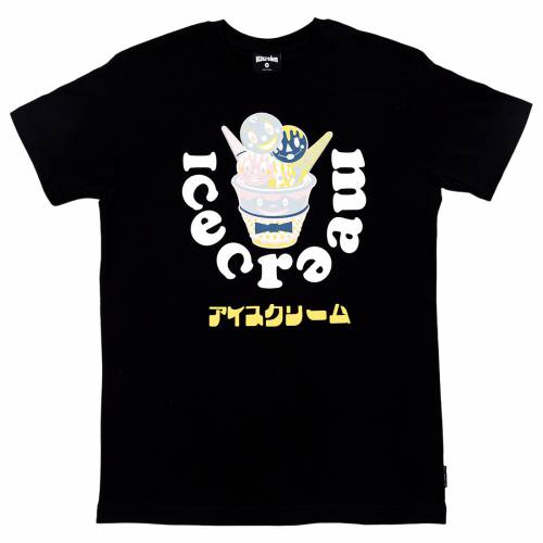 クリーム Tシャツ 黒色 ブラック アイスクリーム メンズ 【 ICE CREAM MEN CUP TEE (BLACK) / BLACK 】 メンズファッション トップス カットソー|スニケス